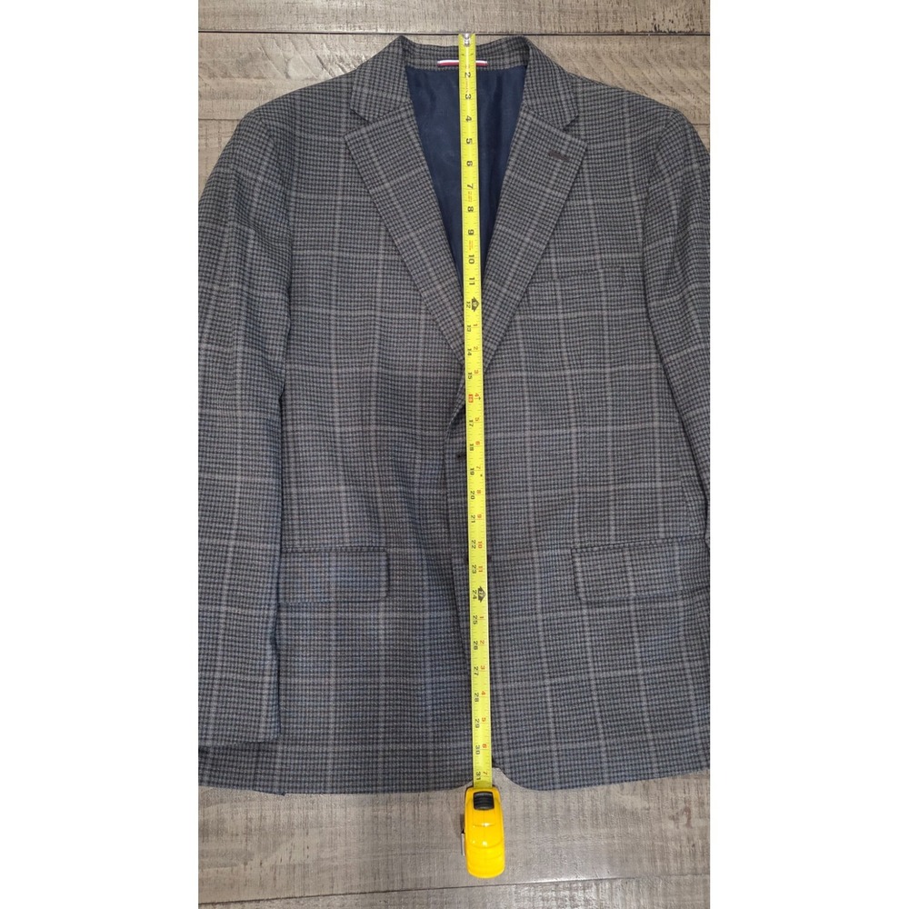 Tommy Hilfiger Mens Grey Brown Check Modern Fit Sport Coat 42 Reg Blazer - Picture 5 of 9